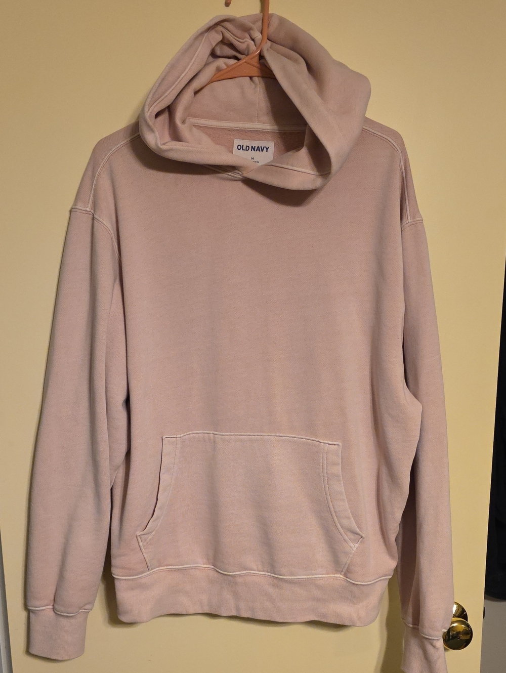 Old Navy Men's Crewneck Hoodie in Dusty Pink